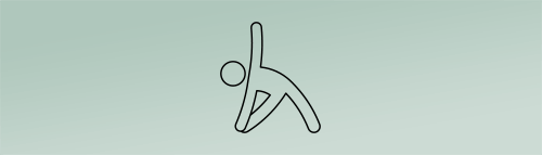 Strichmännchen beim Yoga