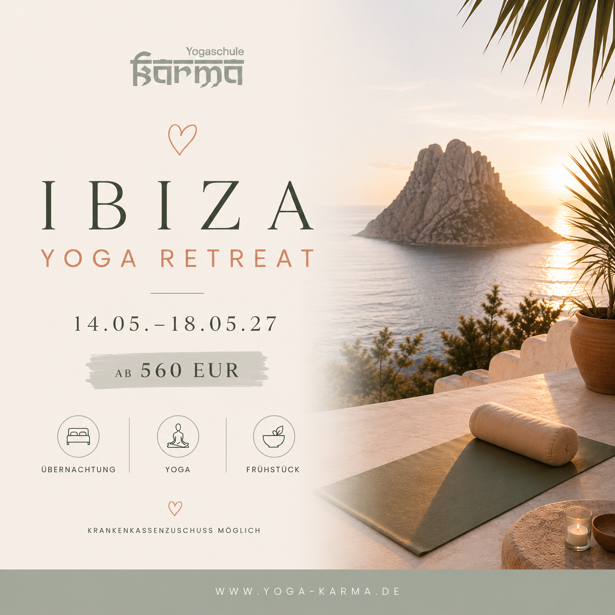 Yoga-Retreat vom 14.05. - 18.05.2027 - Jetzt anmelden!